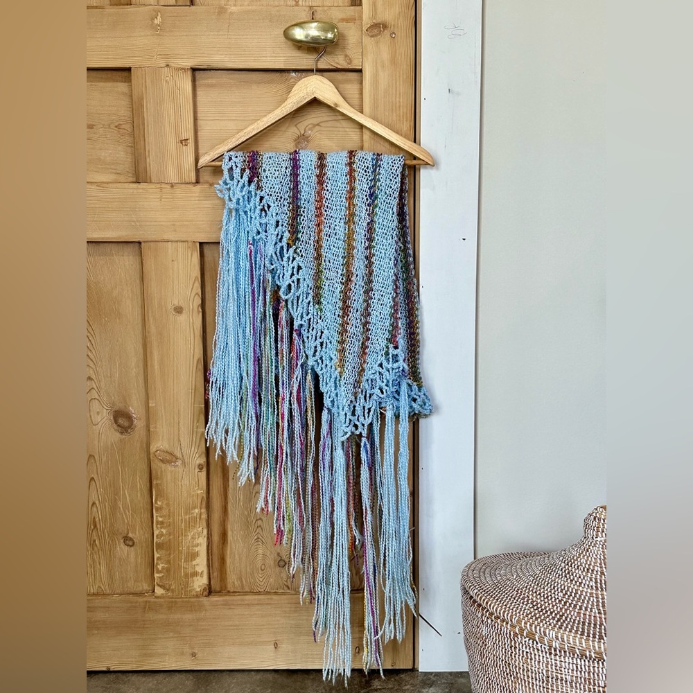 Knit Shawl x-large handmade